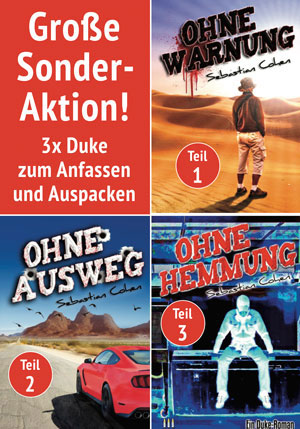 Cover von: Ohne Warnung, Ohne Ausweg, Ohne Hemmung von Buchautor Sebastian Cohen Cover von: Ohne Warnung, Ohne Ausweg, Ohne Hemmung von Buchautor Sebastian Cohen