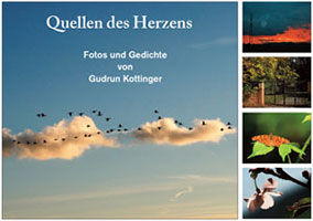 Cover von: Quellen des Herzens – Fotos und Gedichte von Buchautor Gudrun Kottinger Cover von: Quellen des Herzens – Fotos und Gedichte von Buchautor Gudrun Kottinger